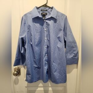 Bundle Of 2 Shirts- Sz 18 LANDS END OUTFITTERS 3/4 sleeve Button Down